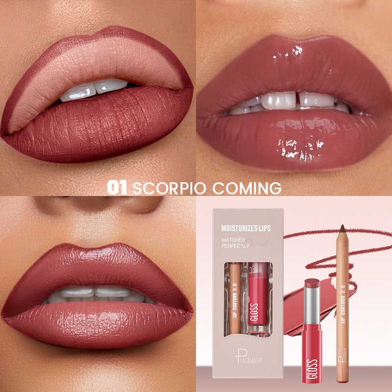 PUDAIER Lip Combo Kit | 3-Piece Lip Set for Brown Skin