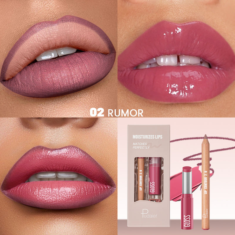 PUDAIER Lip Combo Kit | 3-Piece Lip Set for Brown Skin