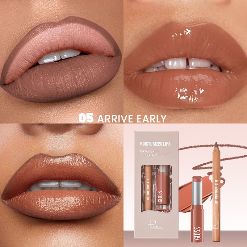 PUDAIER Lip Combo Kit | 3-Piece Lip Set for Brown Skin