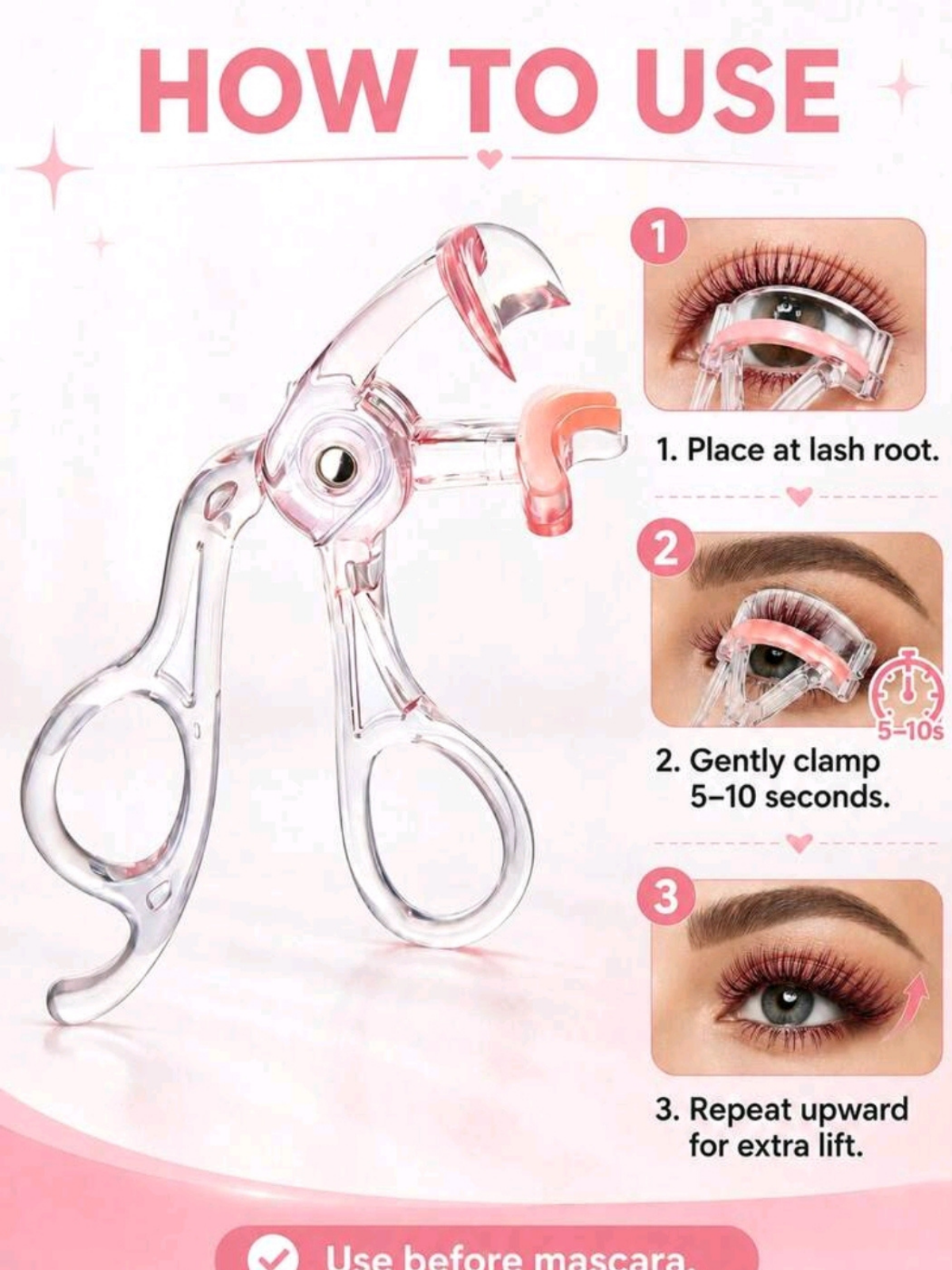 PUDAIER Color Mascara & Eyelash Curler Set