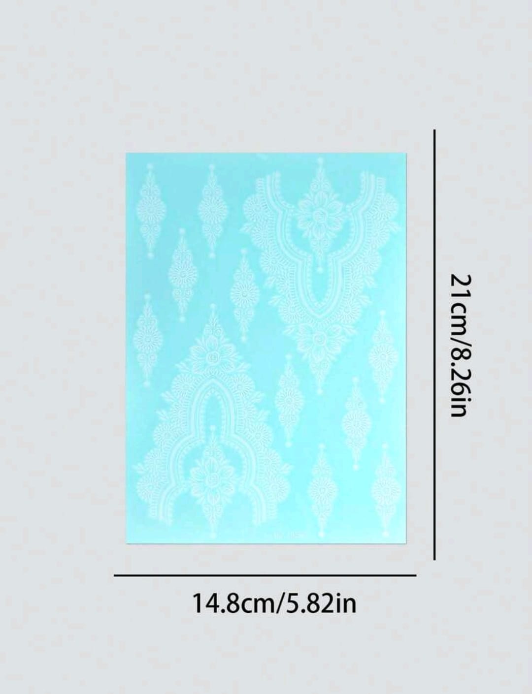 White Henna Temporary Tattoo Stickers