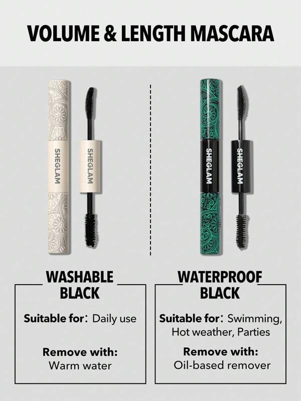 Black SHEGLAM All-In-One Volume & Length Mascara