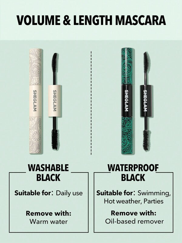Black SHEGLAM All-In-One Volume & Length Mascara