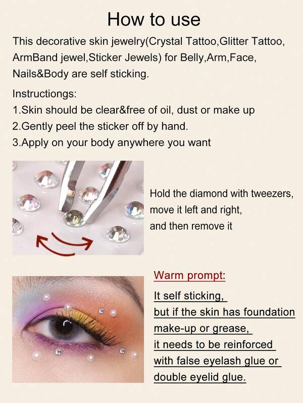 STARTTOOS Butterfly Rhinestone Face Jewels | Set of 03