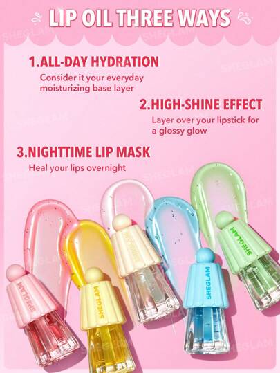 SHEGLAM Jelly Wow Hydrating Lip Oil | Berry Involved 🍓