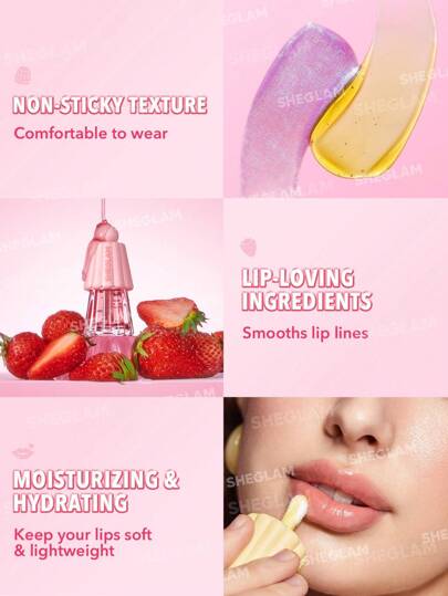SHEGLAM Jelly Wow Hydrating Lip Oil | Berry Involved 🍓