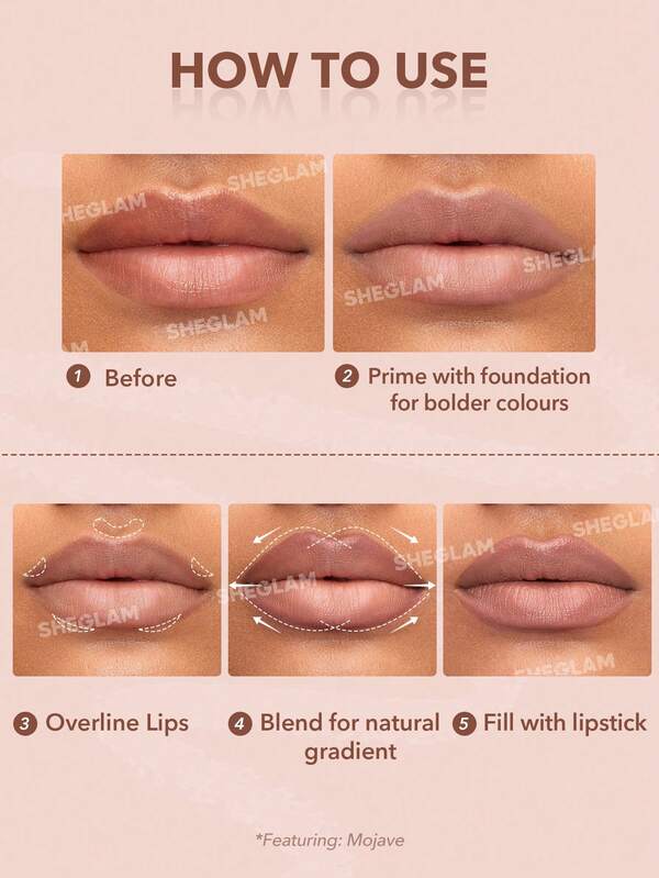 Shein - SHEGLAM So Lippy Lip Liner-Creamy Matte Lip Liner Pencil |Coffe