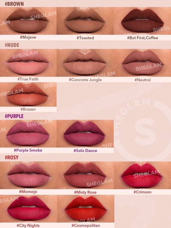 Shein - SHEGLAM So Lippy Lip Liner-Creamy Matte Lip Liner Pencil |Coffe