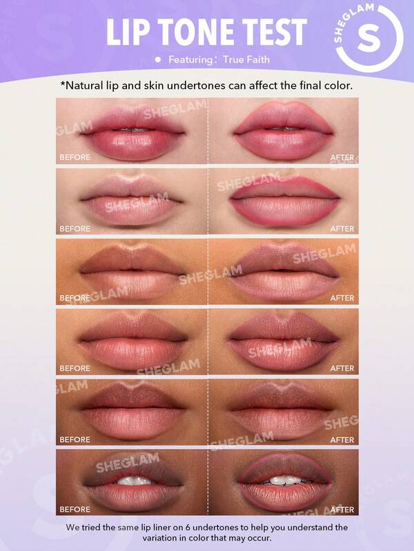 Shein - SHEGLAM So Lippy Lip Liner-Creamy Matte Lip Liner Pencil |Coffe