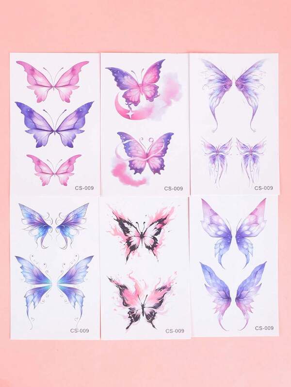 Butterfly Glitter Canthus Temporary Tattoos