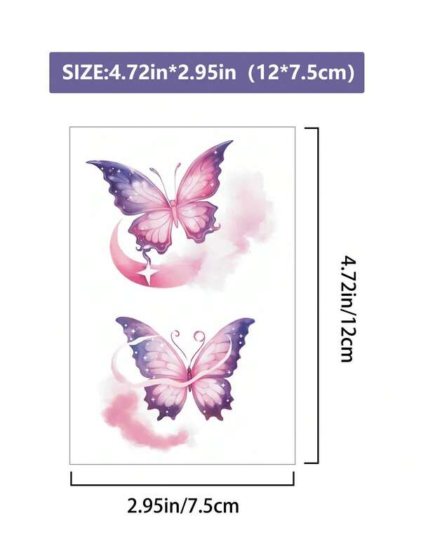 Butterfly Glitter Canthus Temporary Tattoos