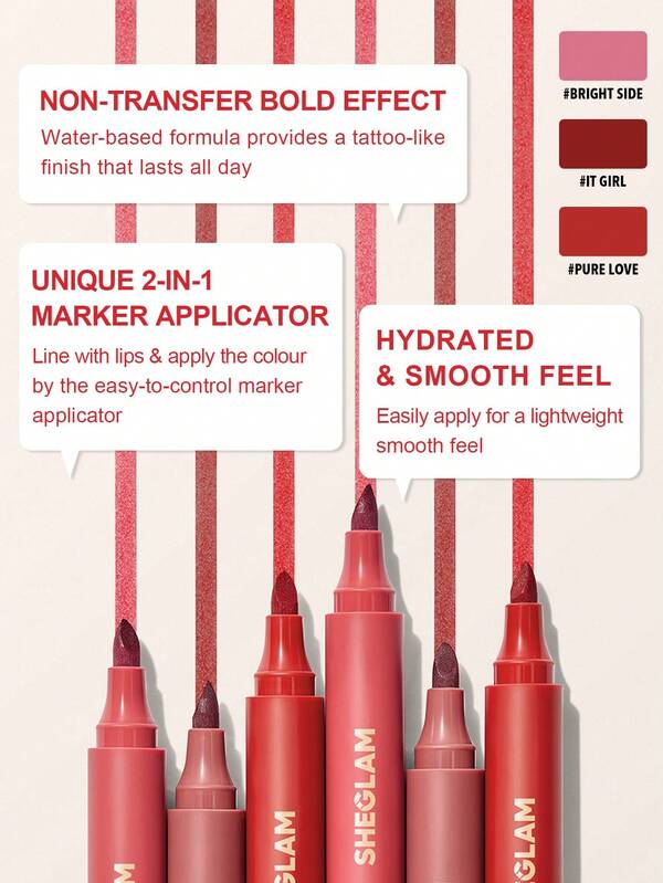 SHEGLAM Love Stained Lip Tint Marker – Bright Side