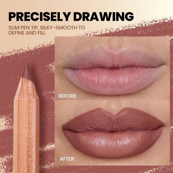 PUDAIER Flush D Crush Lip Liner Set | 6PCS Waterproof Matte Lip Liner Pencils