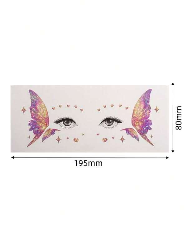 Glitter Butterfly Face Tattoos