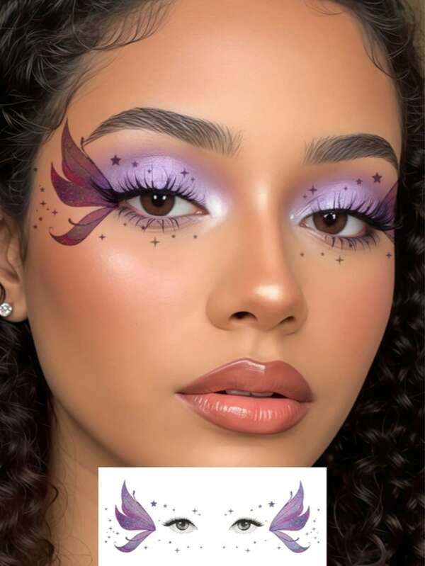 Glitter Butterfly Face Tattoos