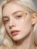 3 Sheets Metallic Gold Eyeliner Stickers | Waterproof Eye Makeup Decals