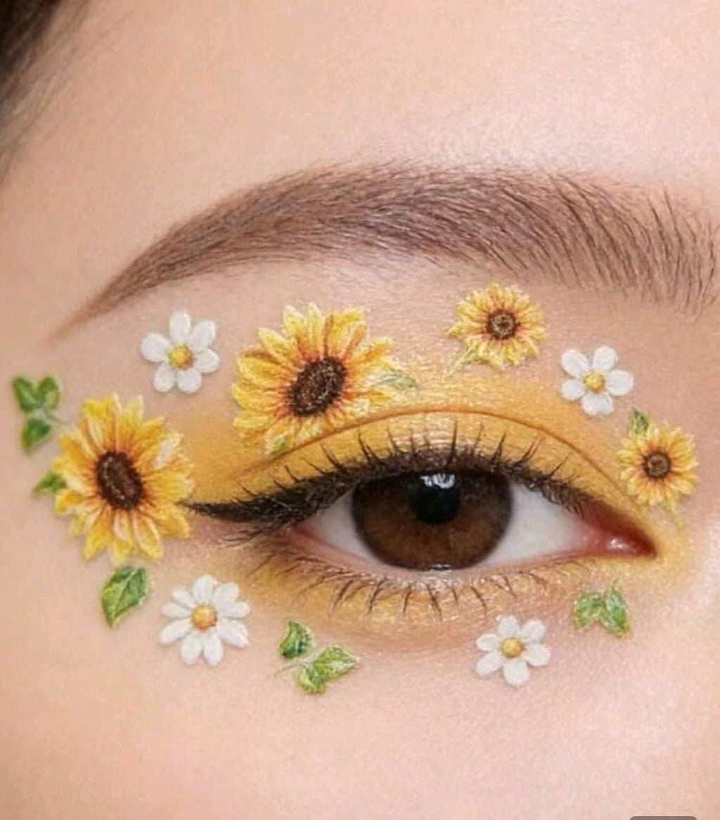 Fresh Sunflower Daisy Face Sticker