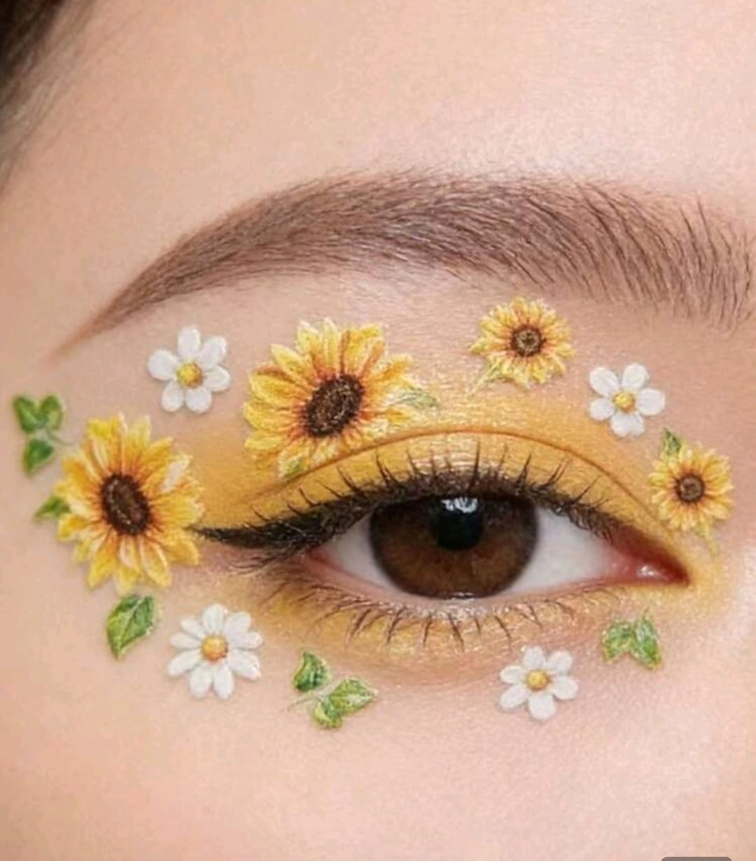 Fresh Sunflower Daisy Face Sticker