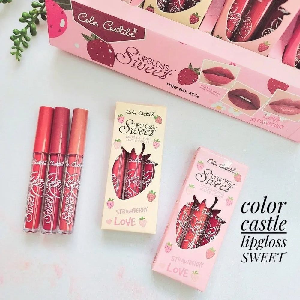 COLOR CASTLE Sweet Matte Lip Gloss Set | Set of 03