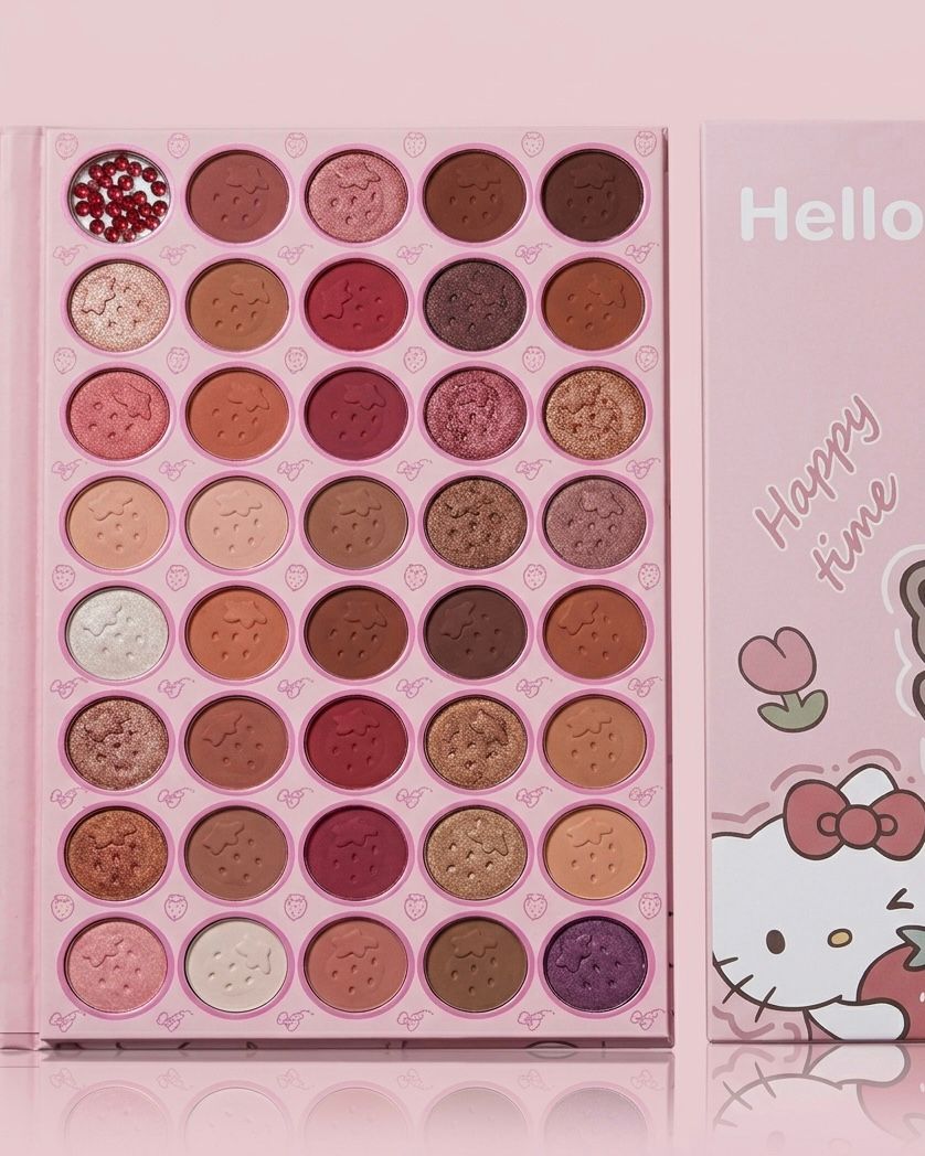 Hello Kitty 35-Color Pink Eyeshadow Palette