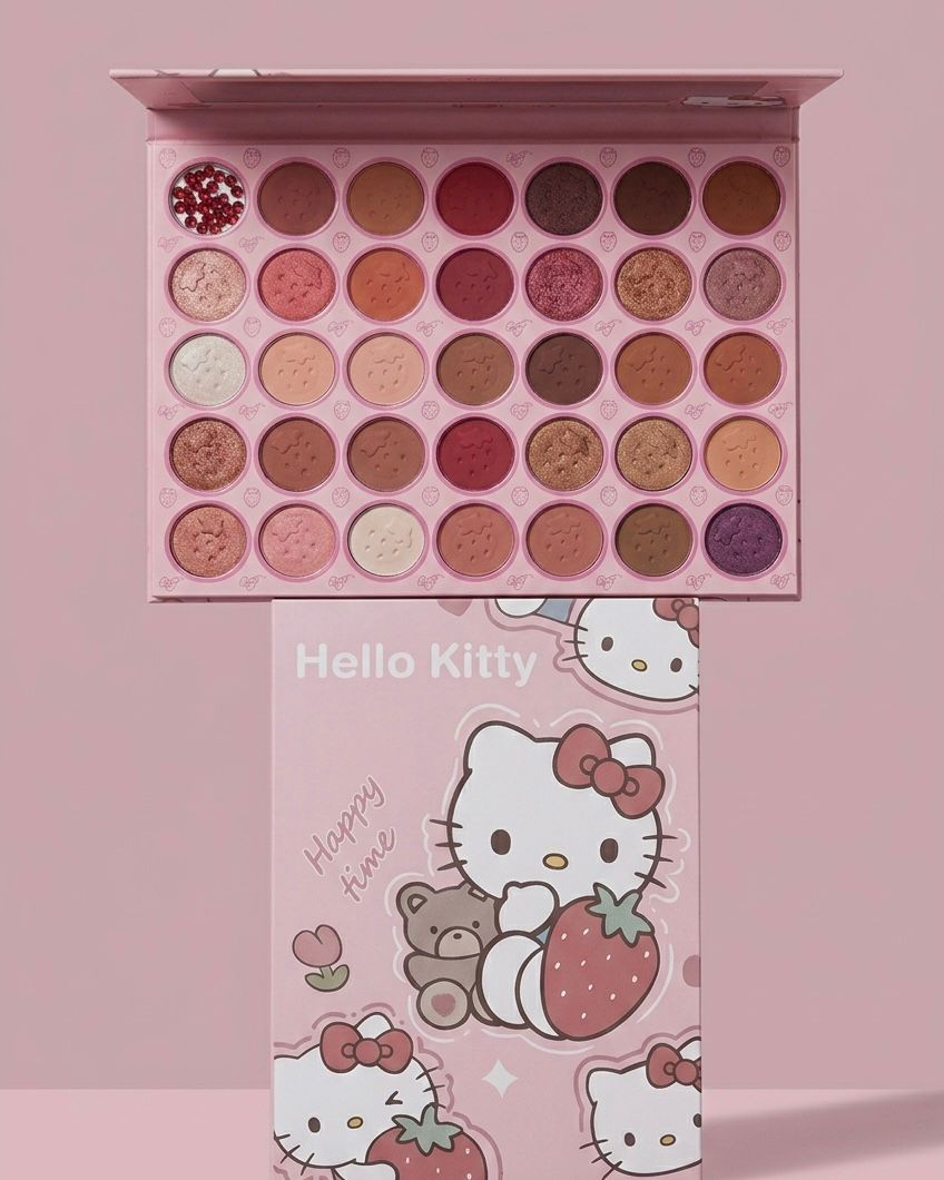 Hello Kitty 35-Color Pink Eyeshadow Palette