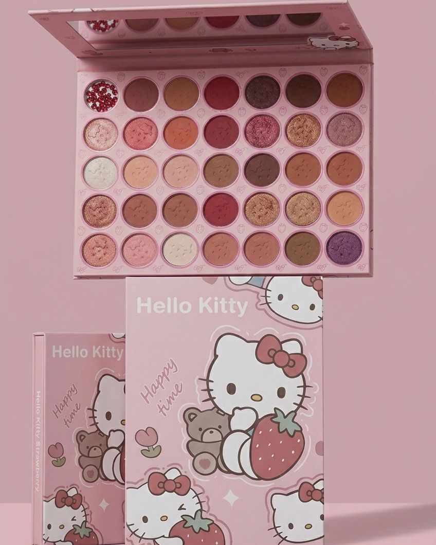 Hello Kitty 35-Color Pink Eyeshadow Palette