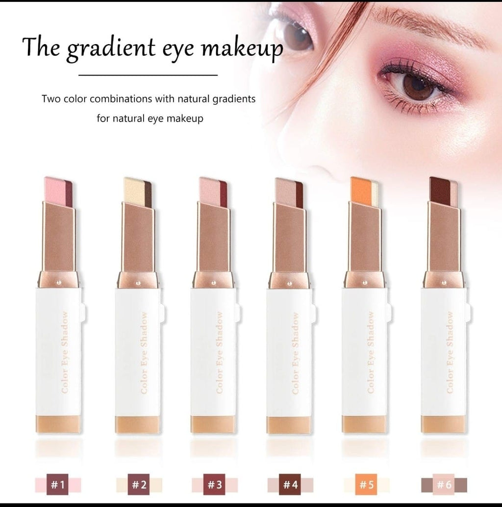 Two-Tone Eyeshadow Stick | Waterproof Gradient Eye Shadow