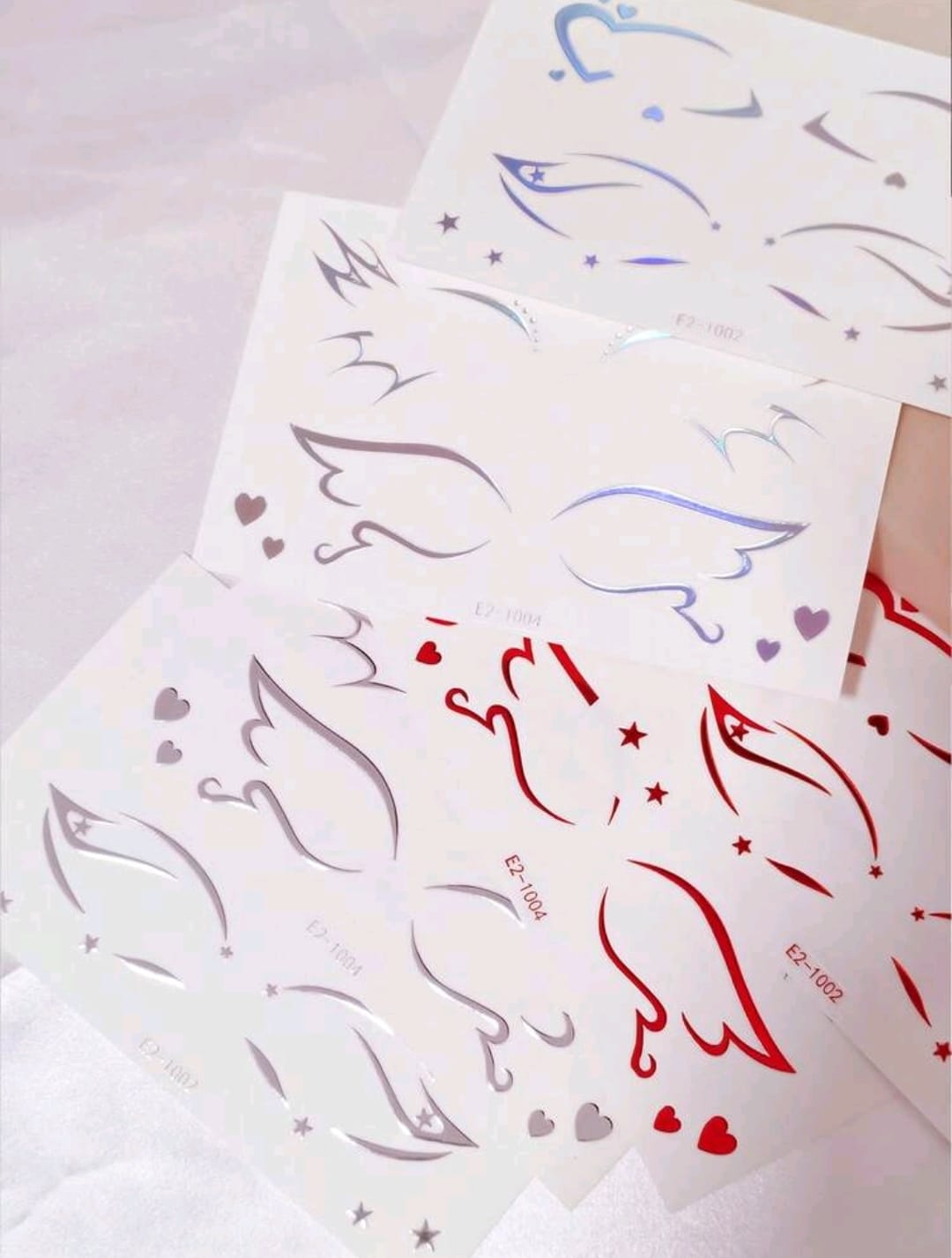 3D Eye Liner Stickers | Red , Silver & Holographic