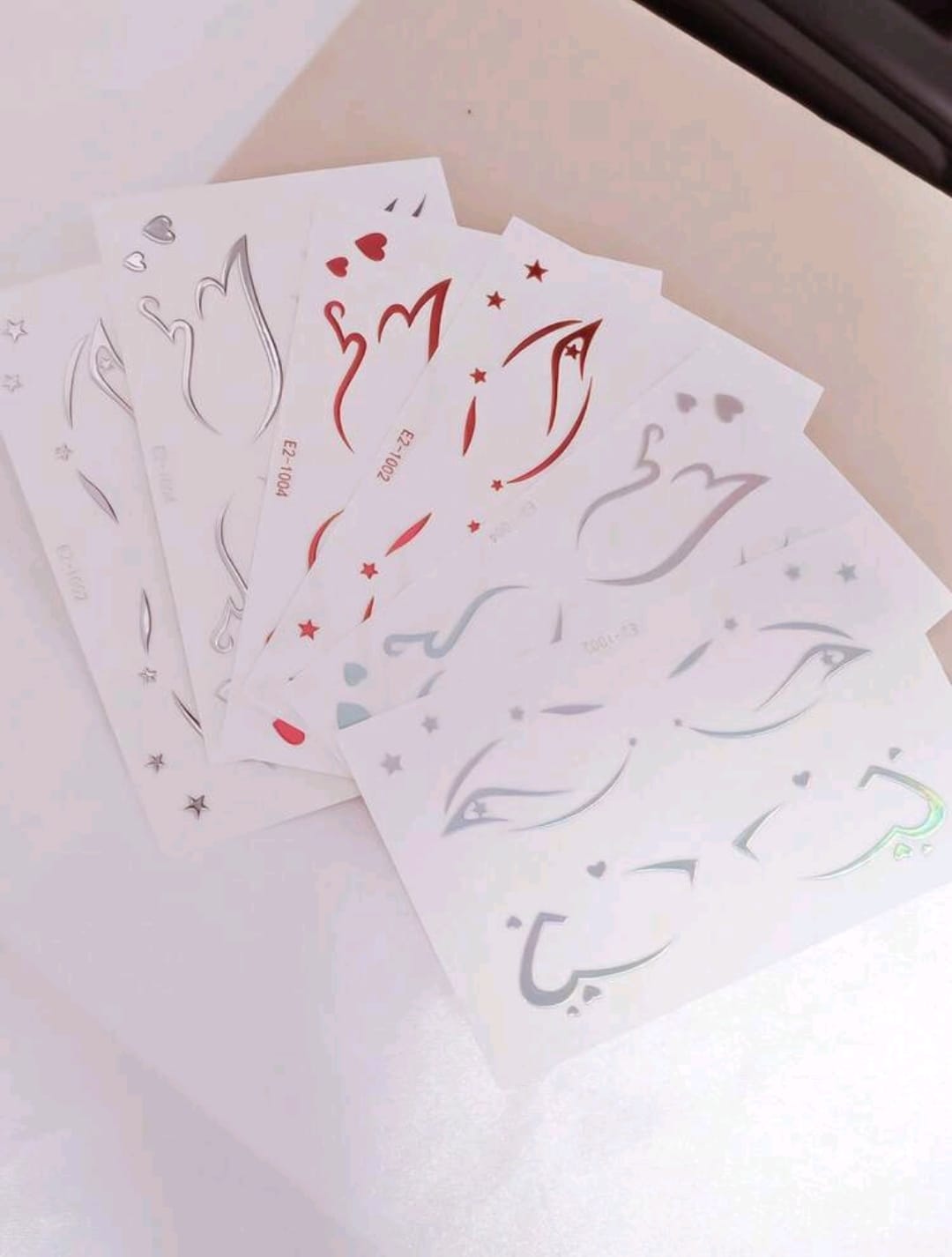 3D Eye Liner Stickers | Red , Silver & Holographic