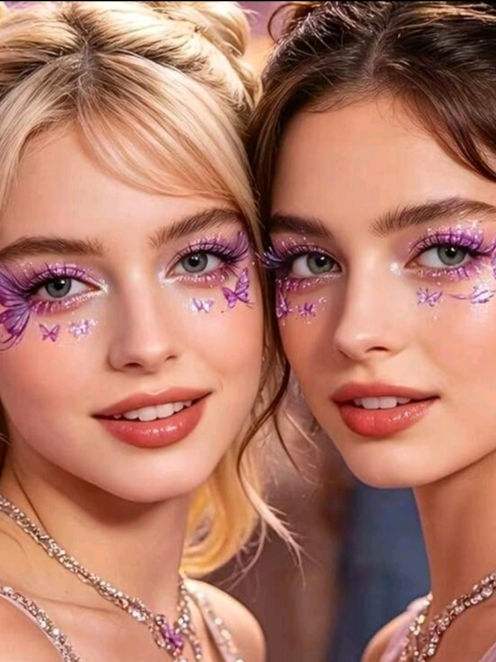 Glitter Butterfly Temporary Face Tattoo Stickers | Sparkling Butterfly Design 🦋✨