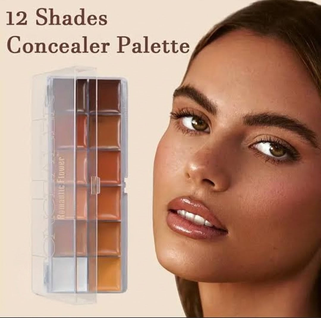 12 Colors Concealer Palette | Creamy Full Coverage & Color Correcting