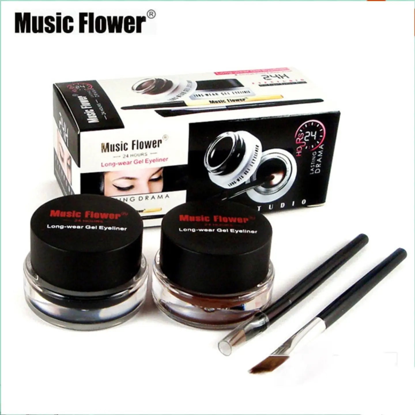 Dual Color Eyeliner – Black & Brown
