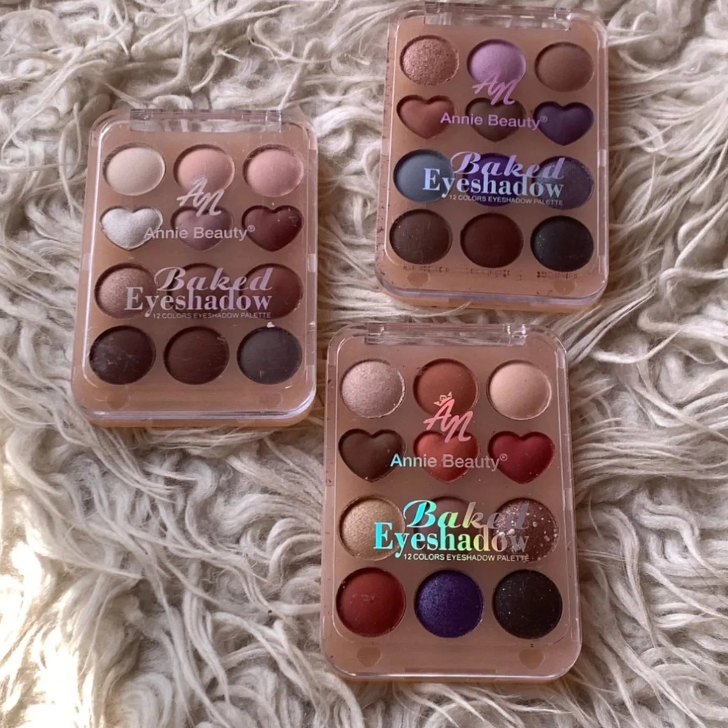 ANNIE BEAUTY Baked Eyeshadow Palette – 12 Colors