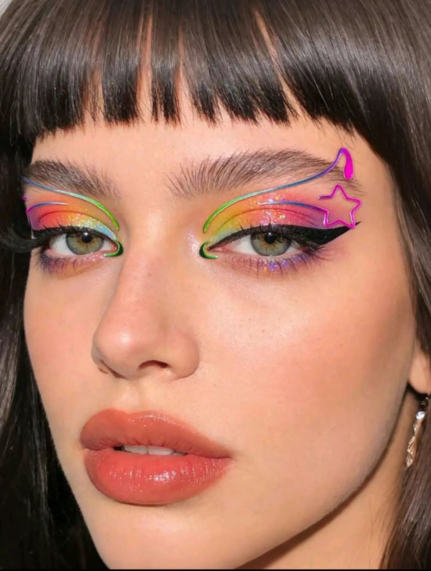 3D Gradient Colorful Eyeliner Stickers