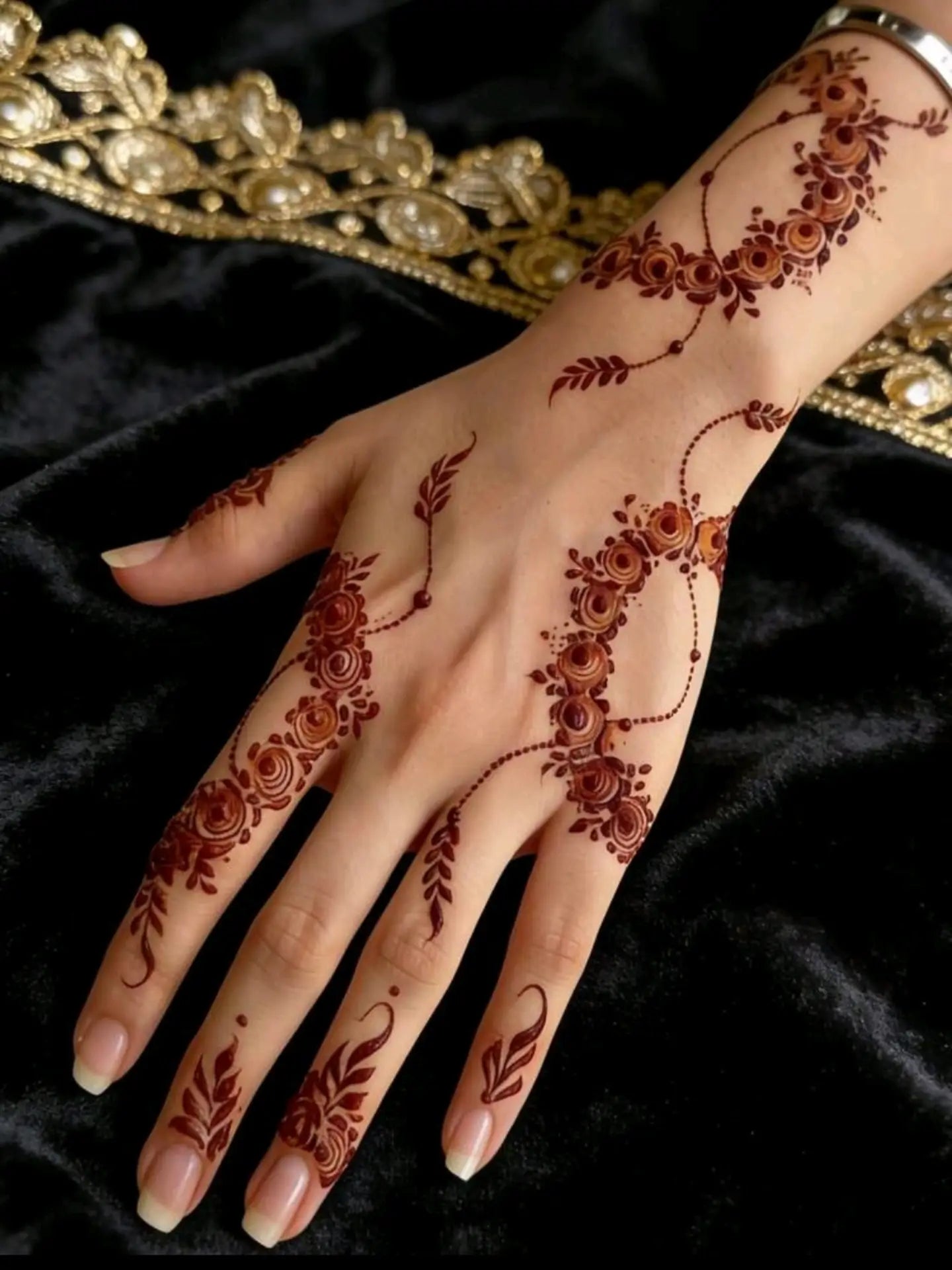 Henna Tattoo Stickers | Floral Mehndi Temporary Tattoo Card  Each card