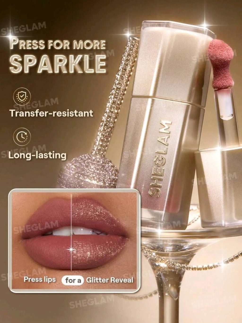 SHEGLAM “Mocha Meteor” Glitter Liquid Lipstick