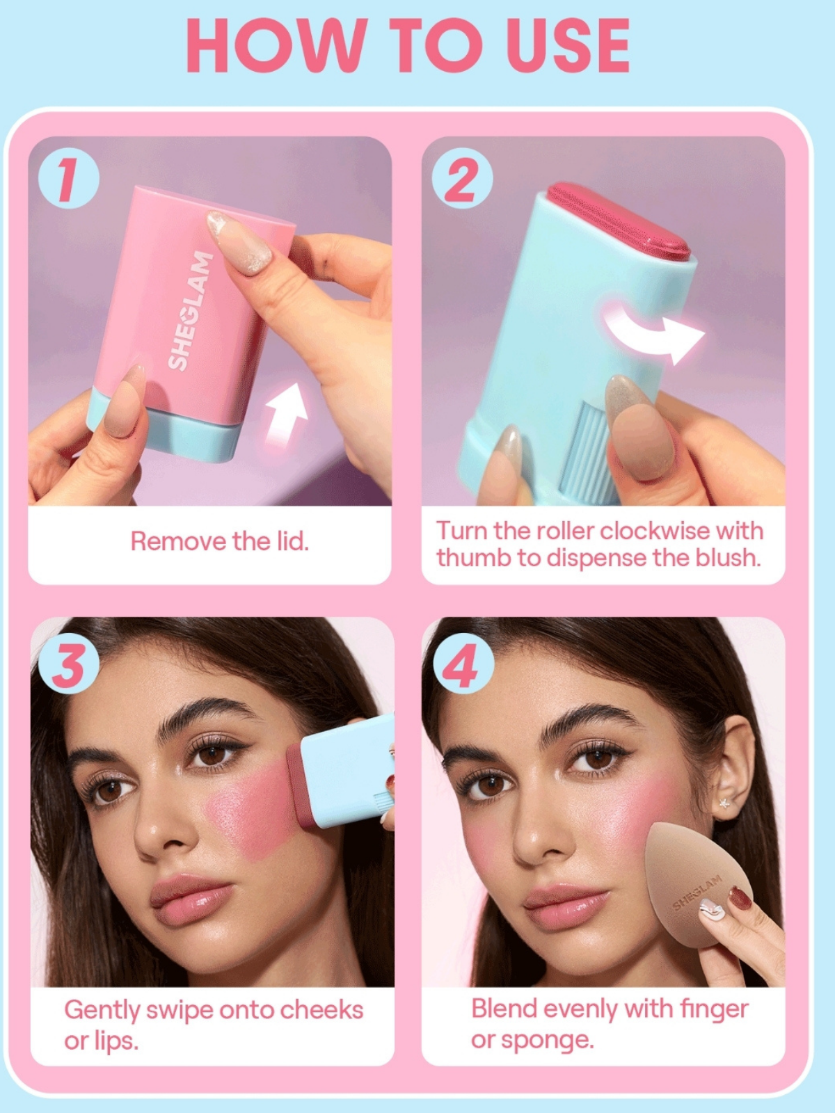 SHEGLAM Glow Blush Stick ✨🌸