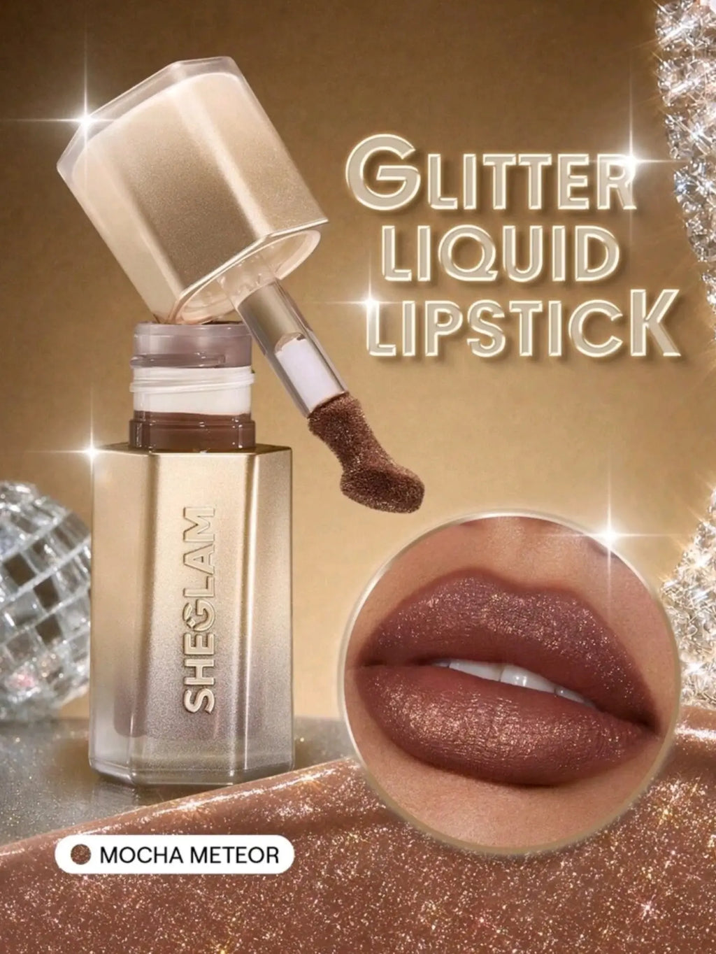SHEGLAM “Mocha Meteor” Glitter Liquid Lipstick