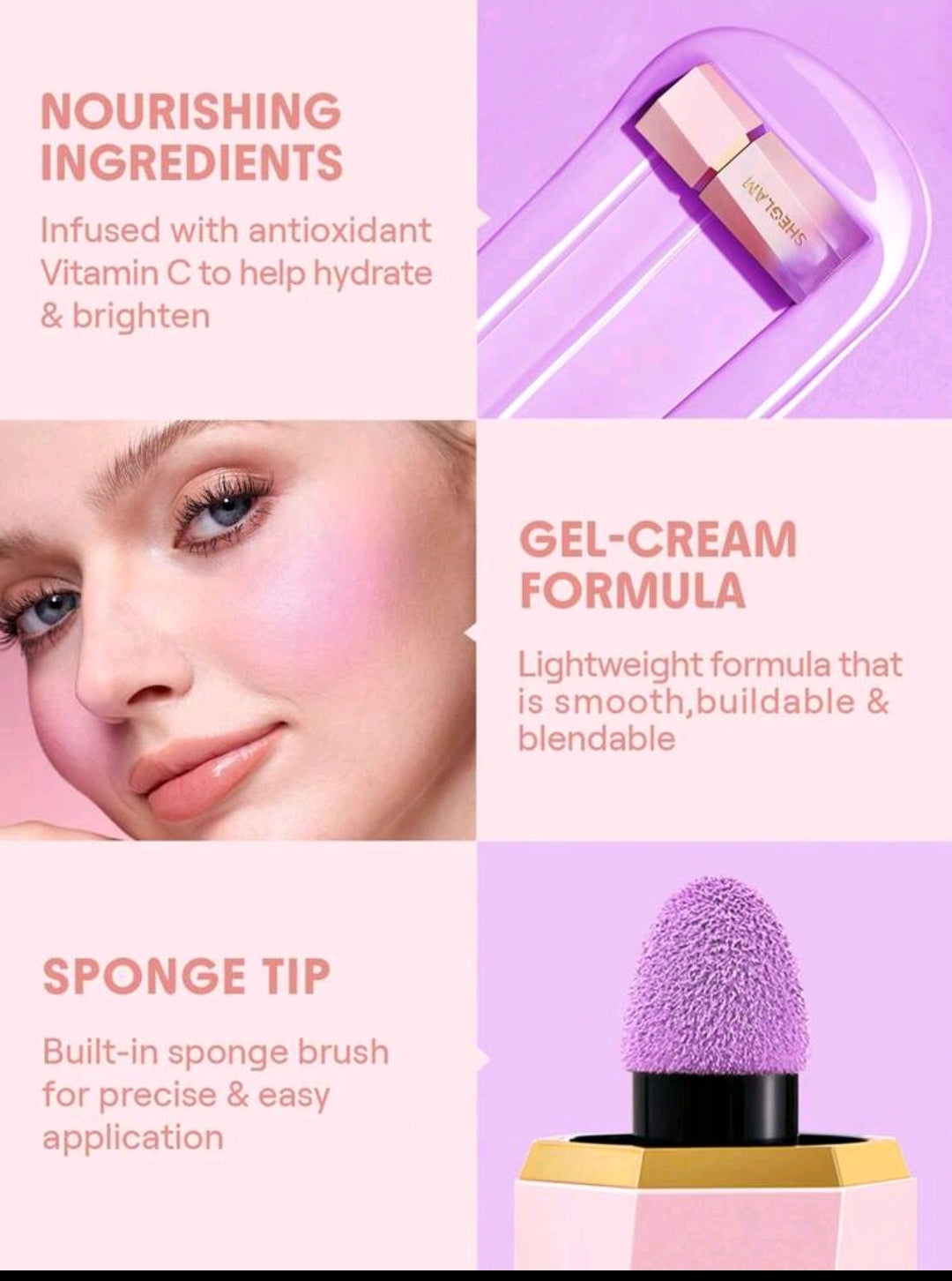 SHEGLAM Colour Bloom Liquid Blush | Lilac Dream