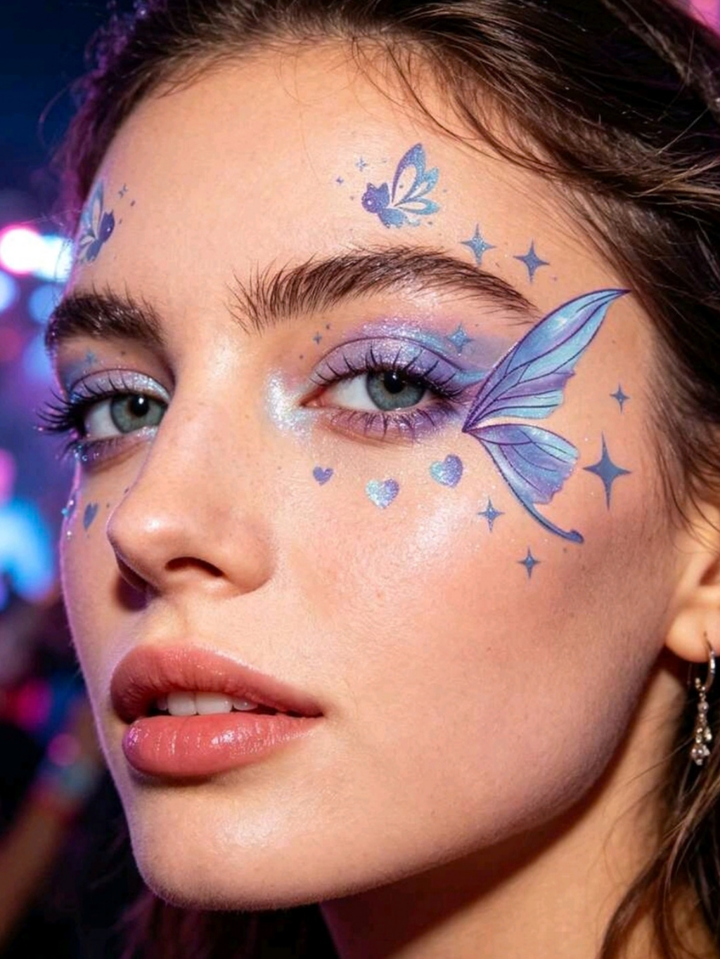 Butterfly Face Tattoo Stickers