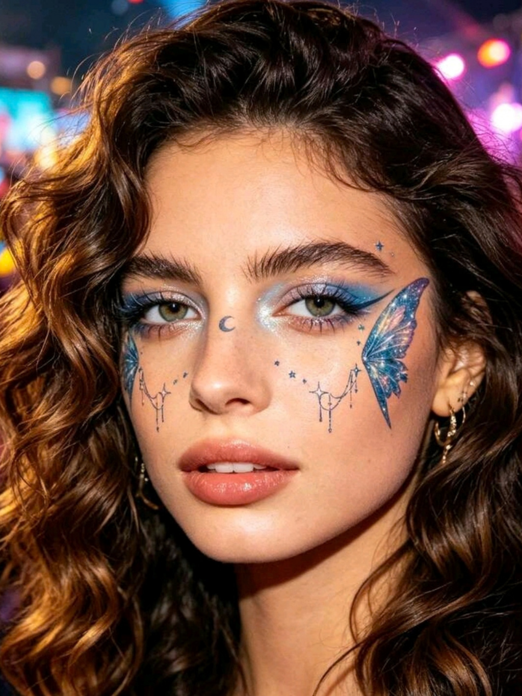 Butterfly Face Tattoo Stickers