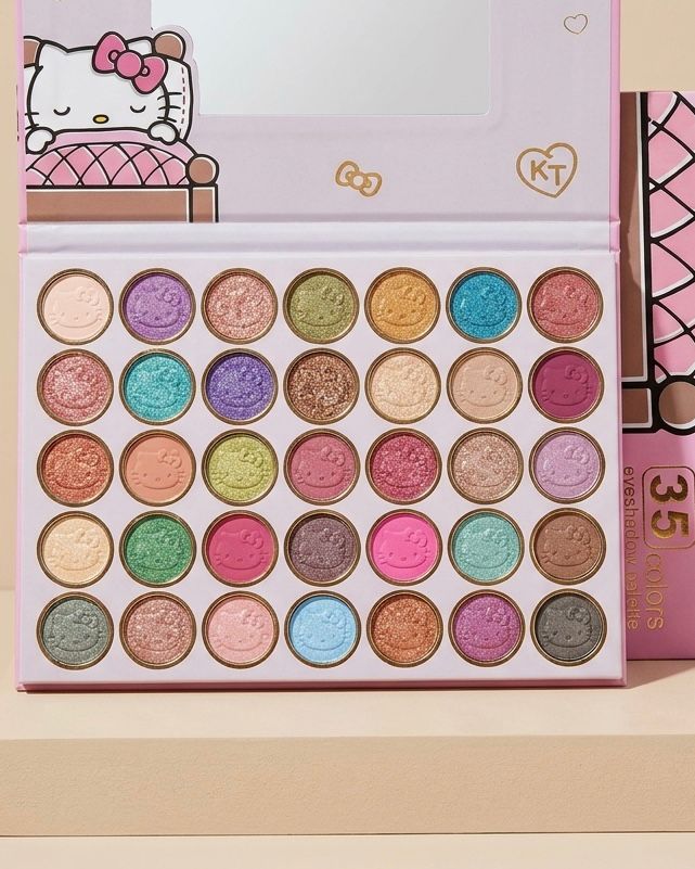 Hello Kitty 35-Color Pink Eyeshadow Palette