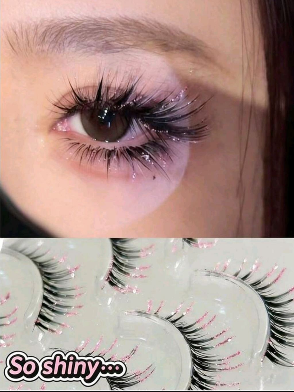 Sparkling Pink Diamond Comic Lashes 💎💗