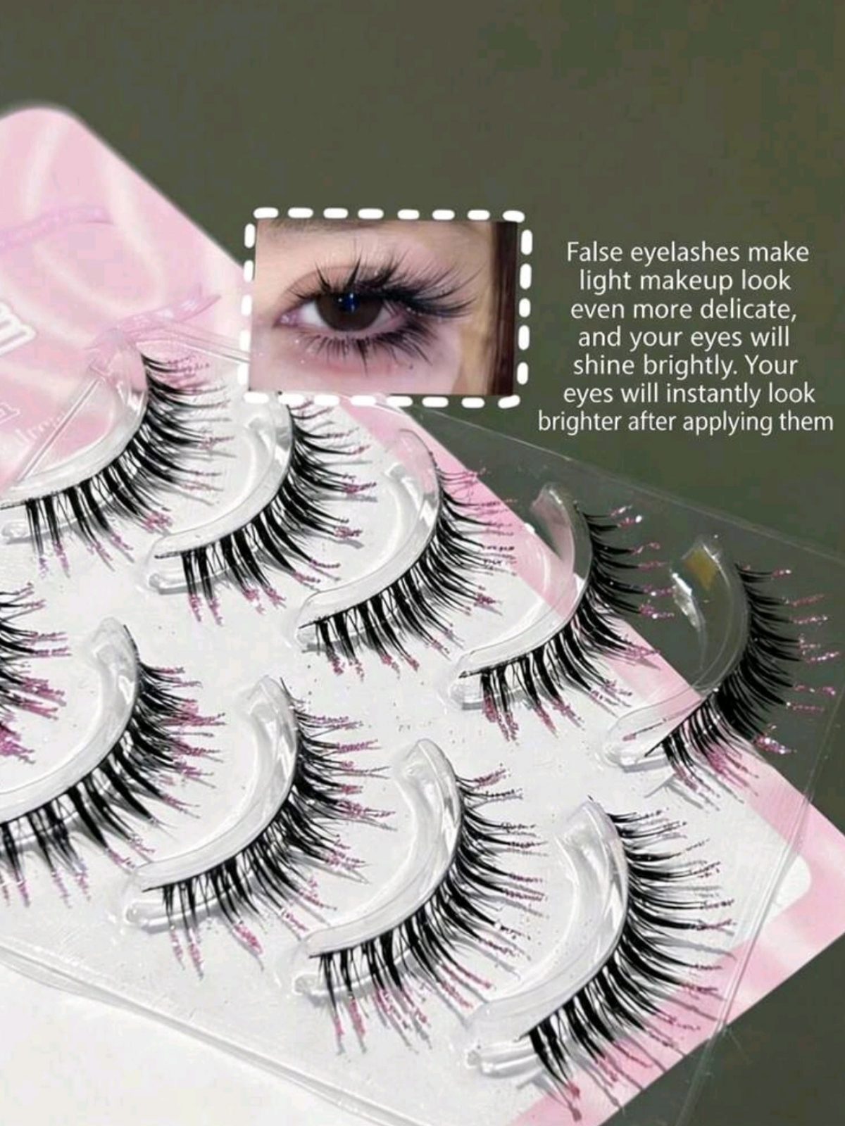 Sparkling Pink Diamond Comic Lashes 💎💗