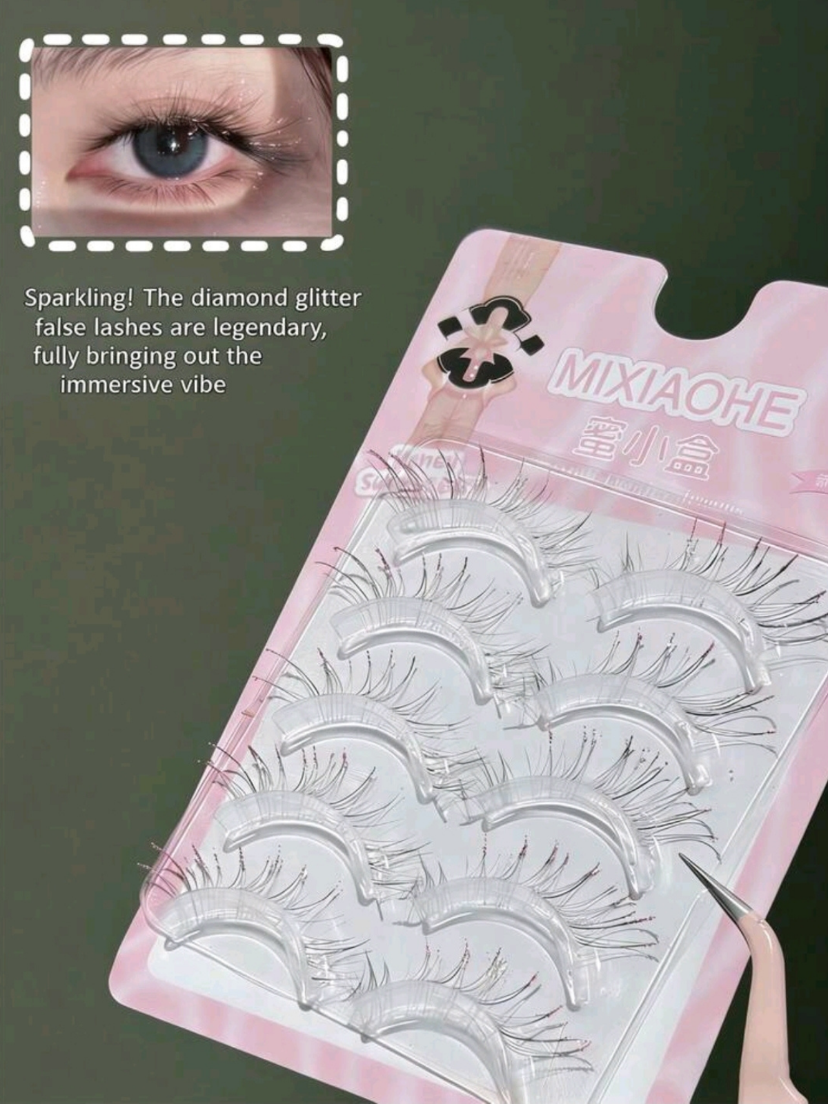 Sparkling Pink Diamond Comic Lashes 💎💗