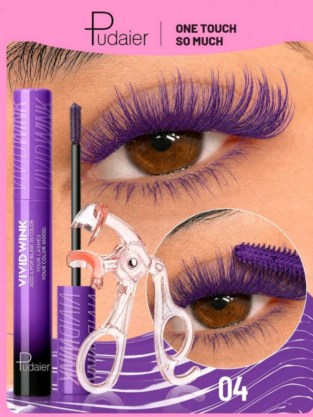 PUDAIER Color Mascara & Eyelash Curler Set