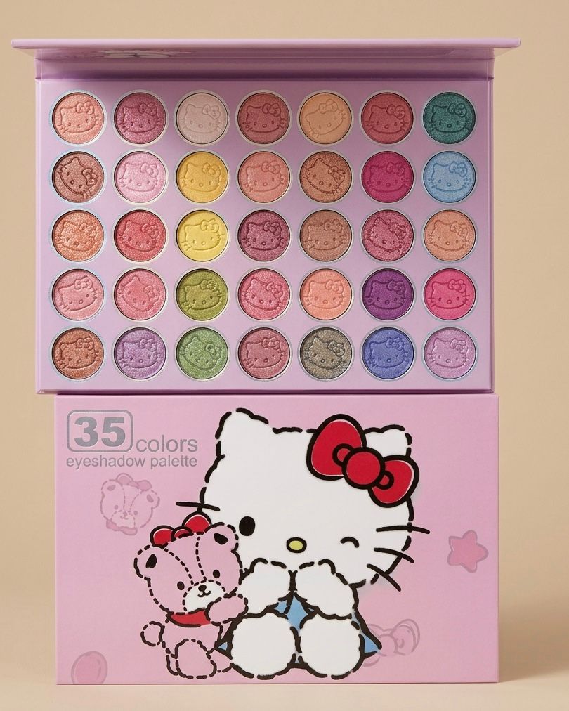 Hello Kitty 35-Color Pink Eyeshadow Palette