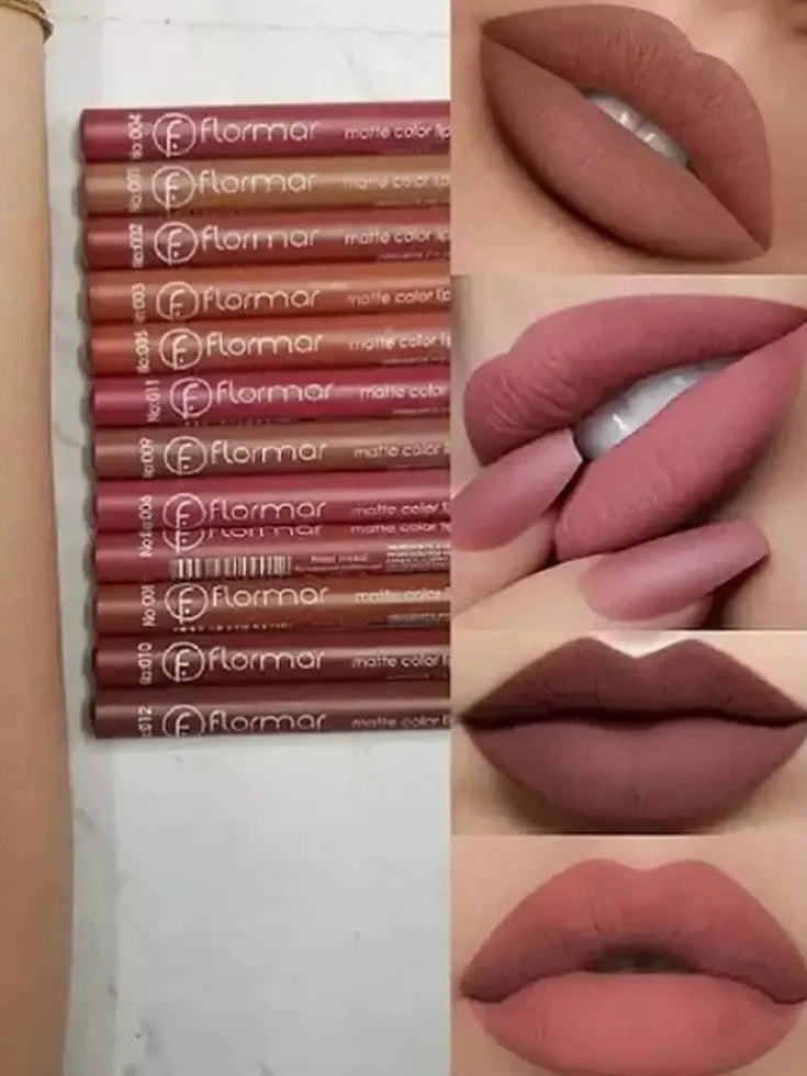 Flormar Matte Color Lipstick Pencils Set (12 Pcs)