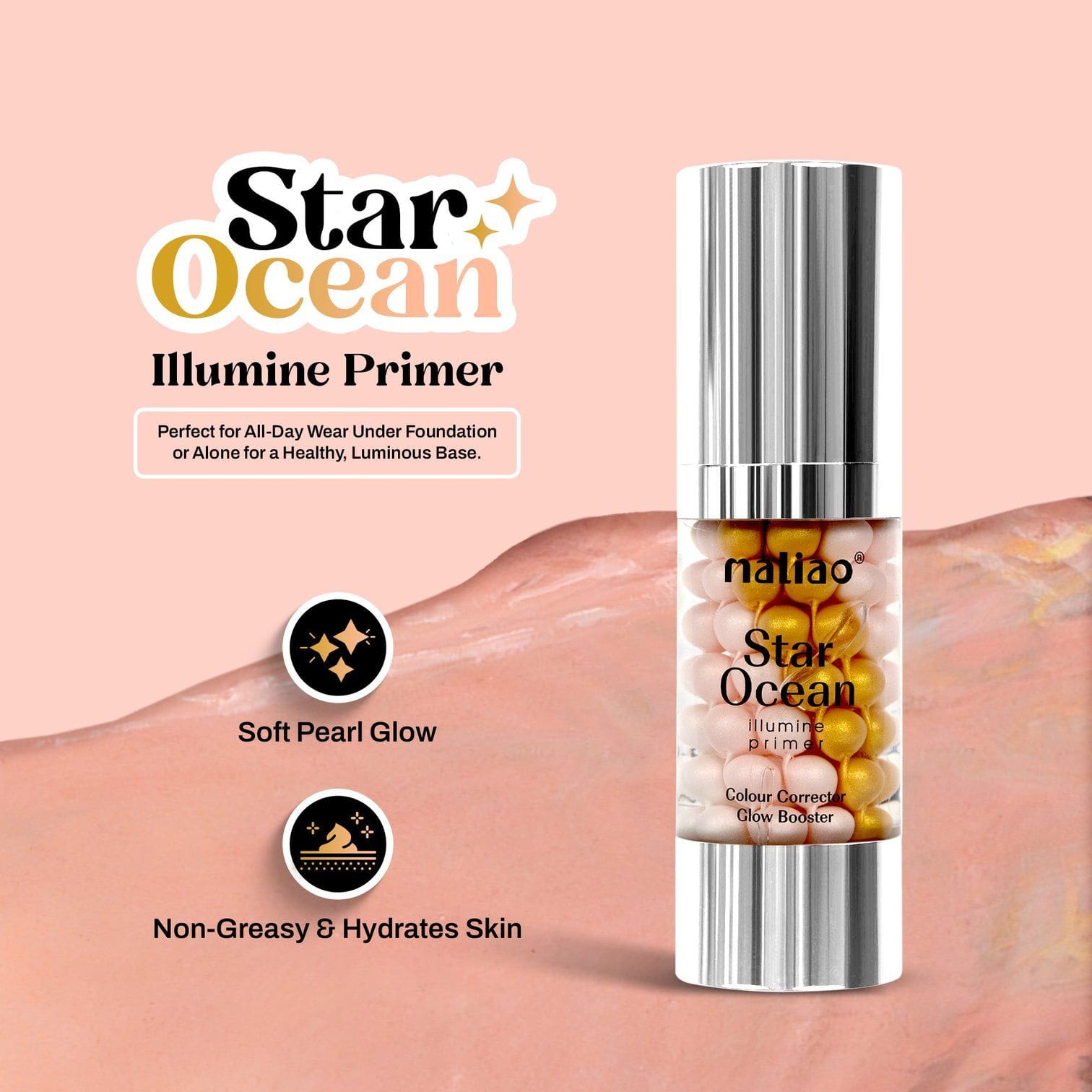 Maliao Star Ocean Illumine Primer Color Corrector and Glow Booster
