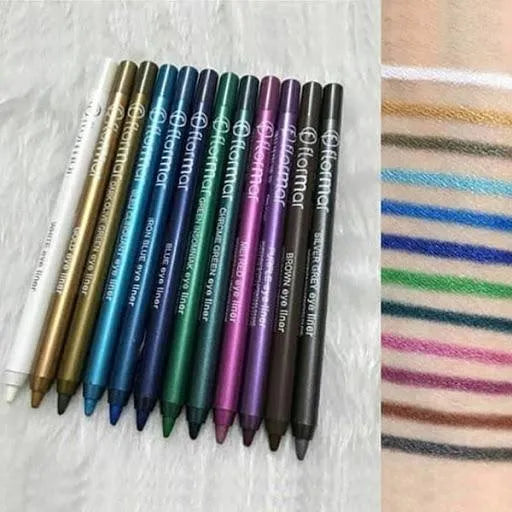 Pack of 12 – Flormar Waterproof Eyeliner Pencils